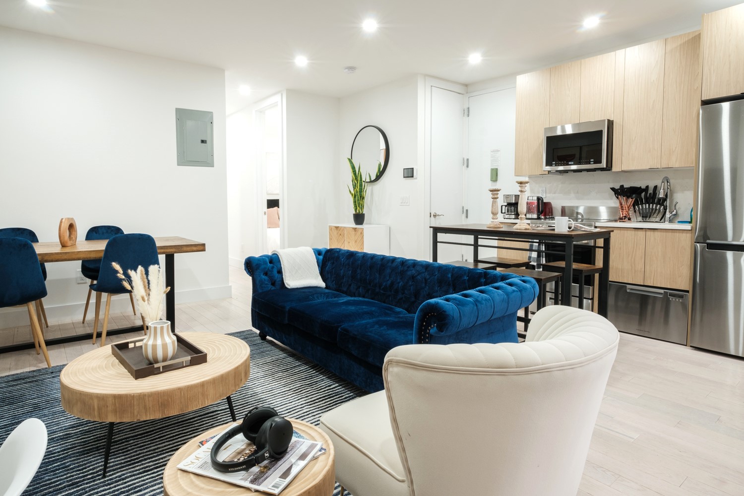 Open living area looking toward the kitchen